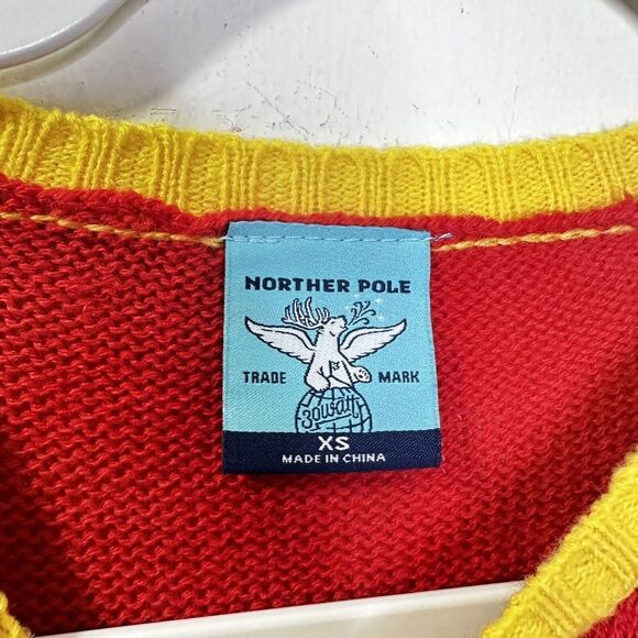 Norther Pole Ugly Christmas Sweater - Chipmunk Nutcracker Red‎ Sweater - XS Size - Picture 8 of 9